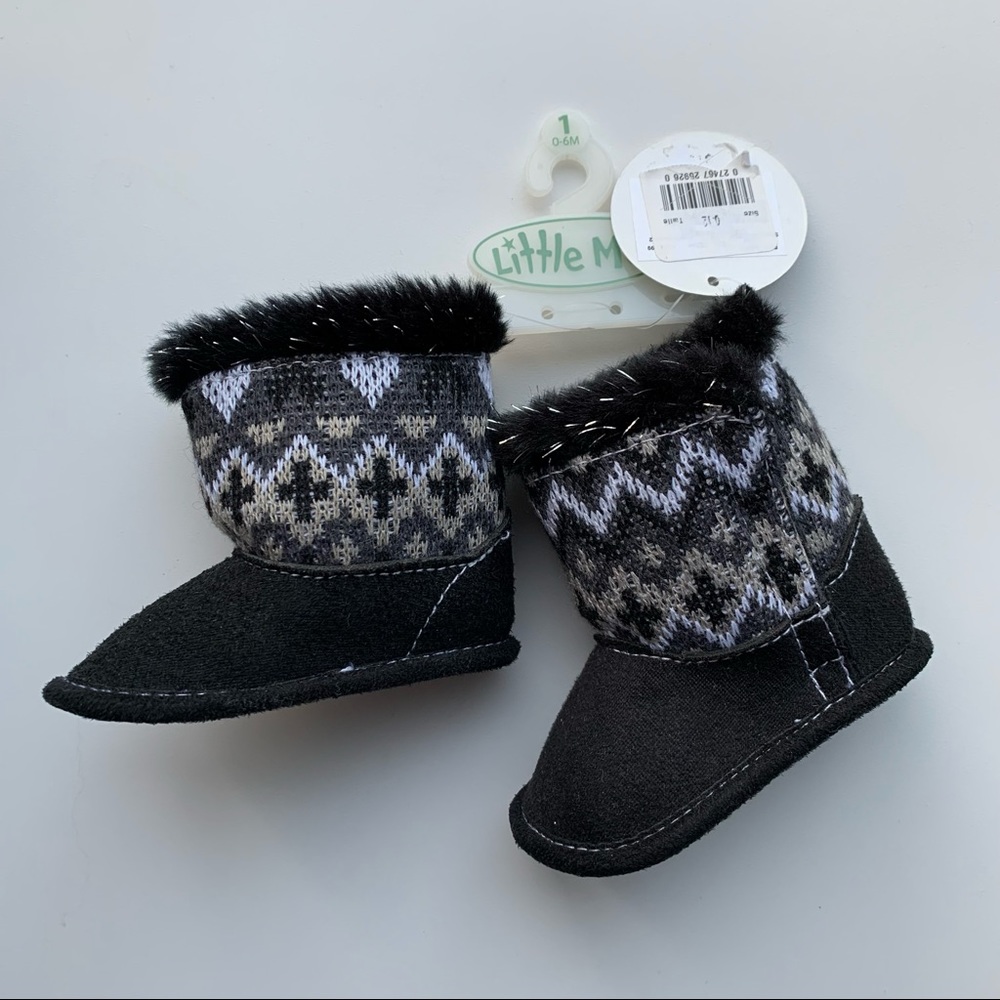 2/$10 LITTLE ME Baby girl boots size 1 NWT